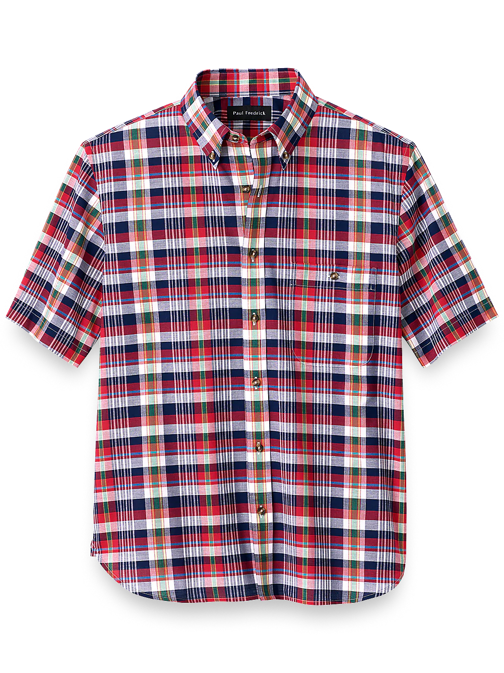 Cotton Madras Plaid Casual Shirt - Red Multi