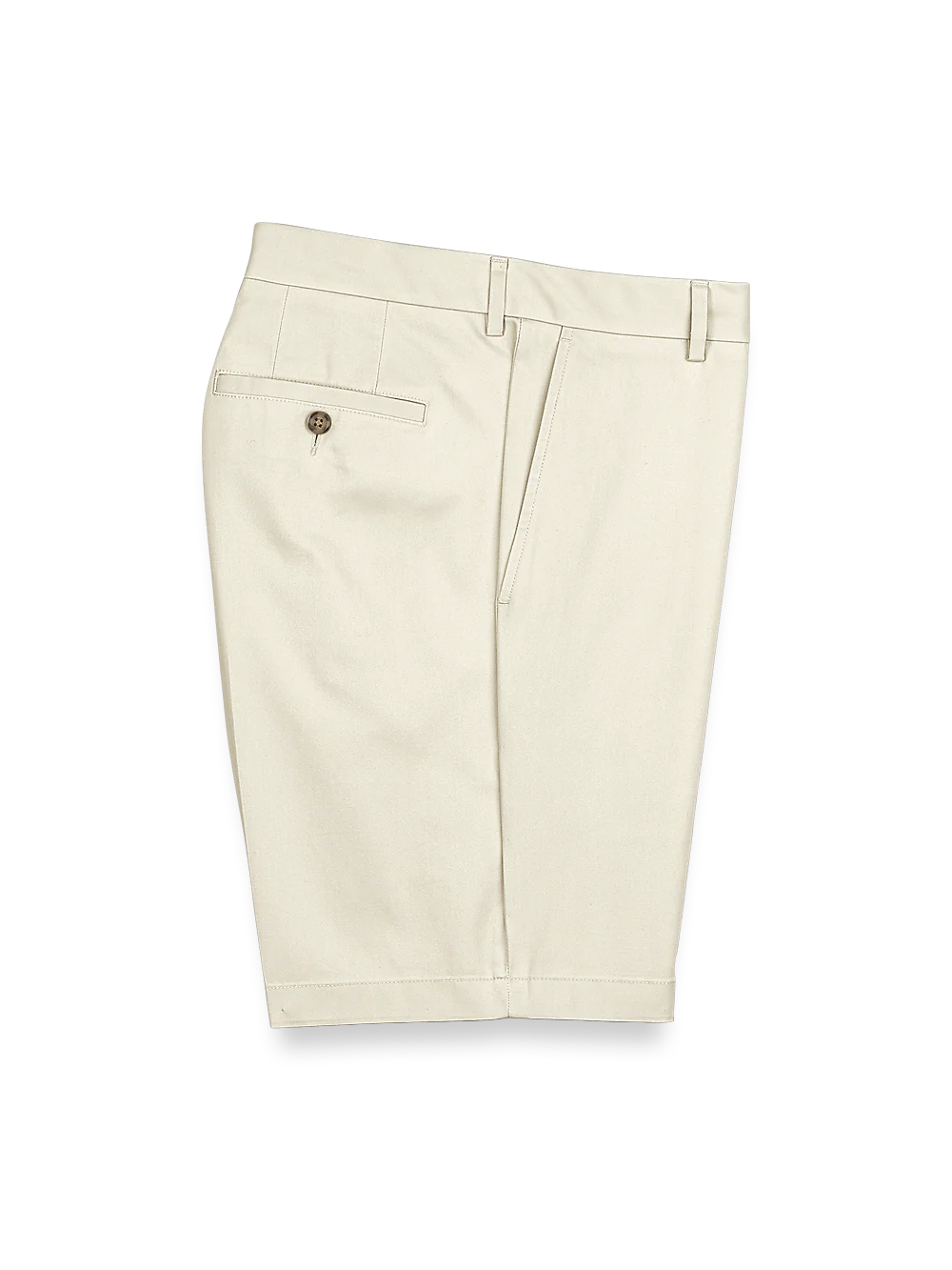 Flat Front Lightweight Impeccable Shorts - Stone