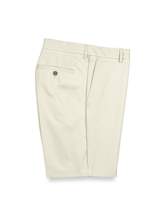 Flat Front Lightweight Impeccable Shorts - Stone