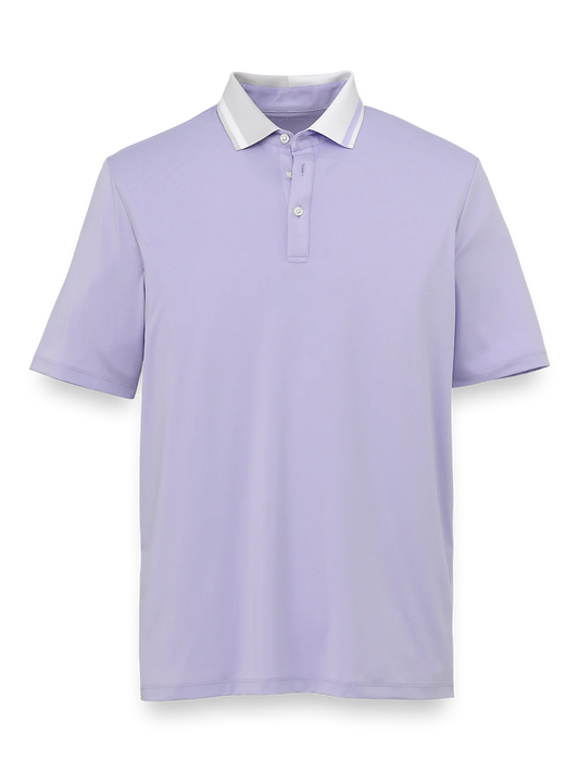 Performance Blend Three Button Polo - Lavender