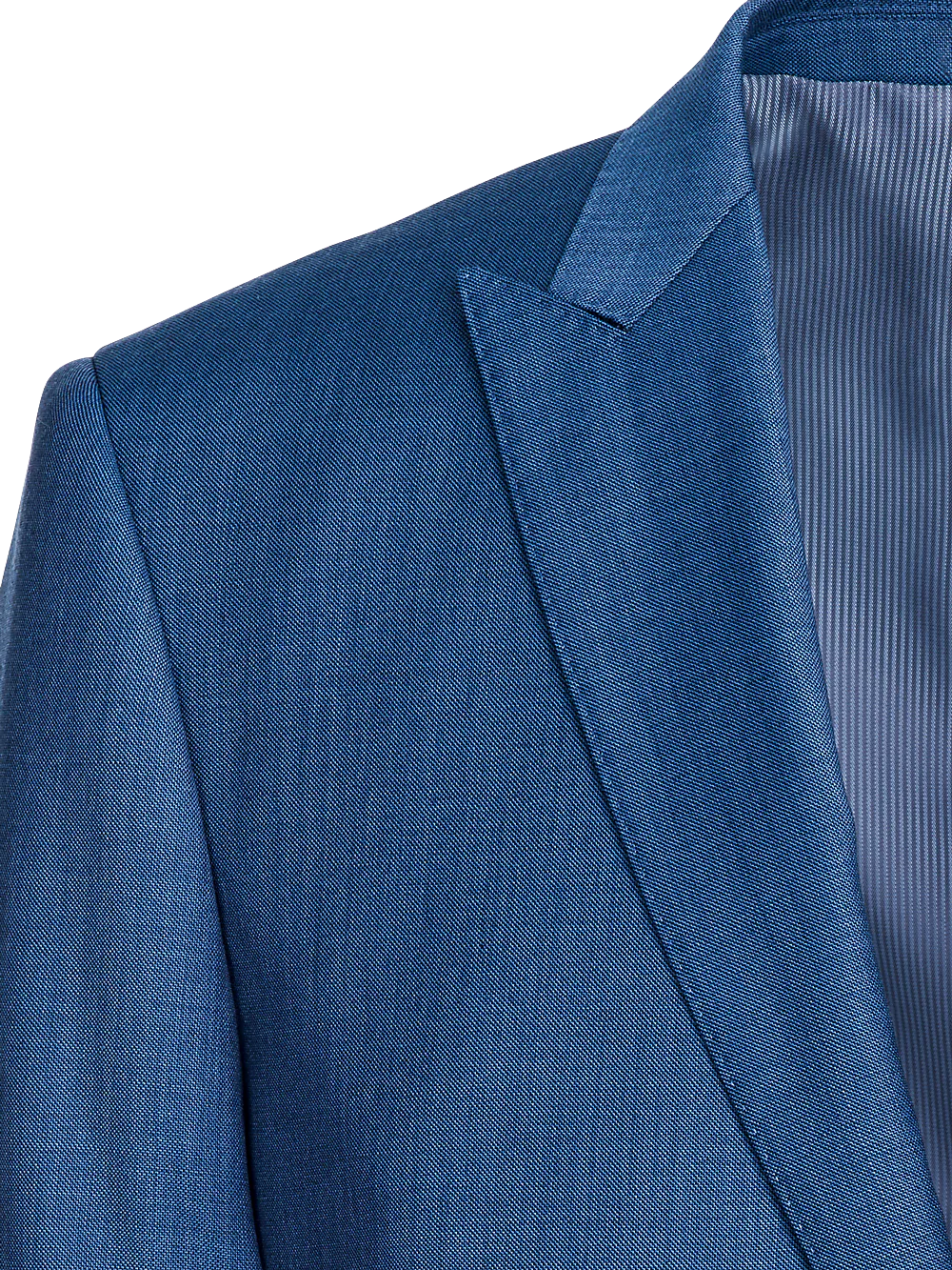 Tailored FIt Sharkskin Peak Lapel Suit Jacket - Sky Blue