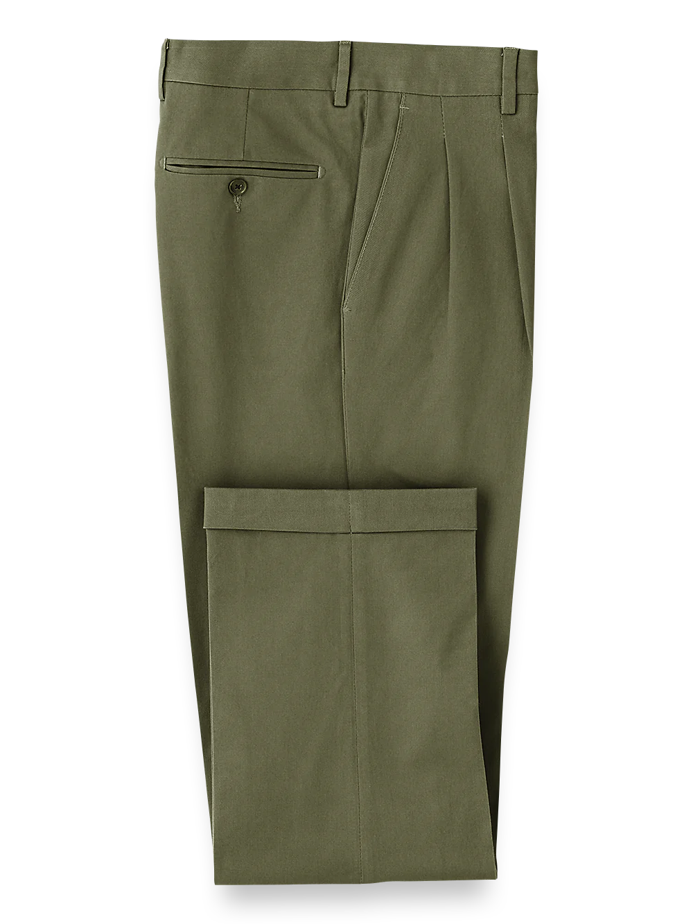 Cotton Stretch Twill Pants - Dark Olive