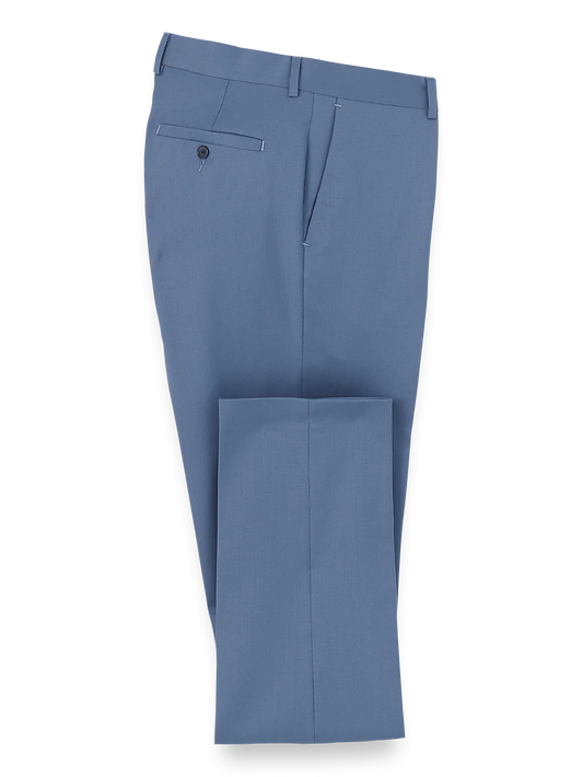 Wool Gabardine Pants - Postal Blue