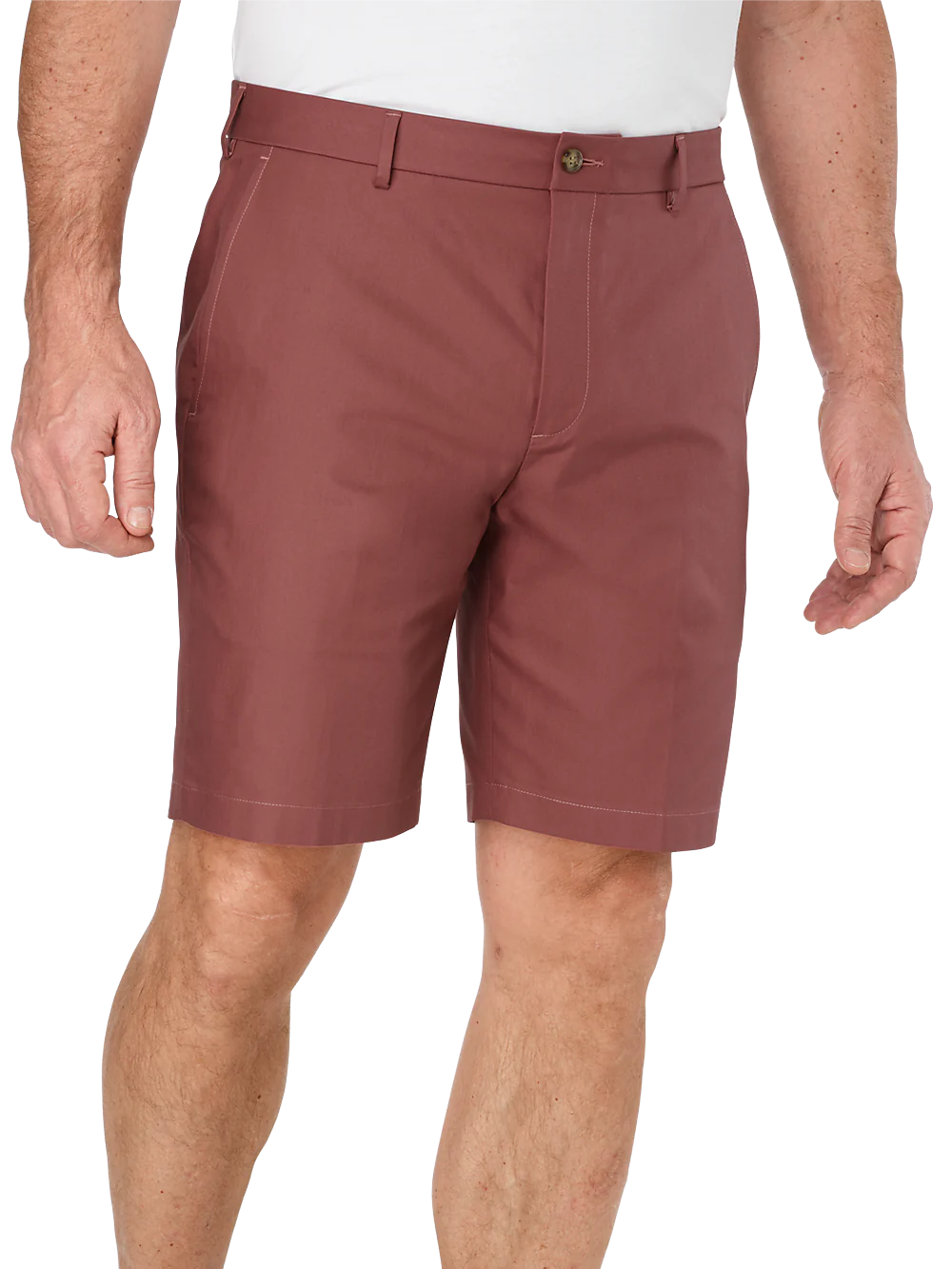 Flat Front Lightweight Impeccable Shorts - Rose