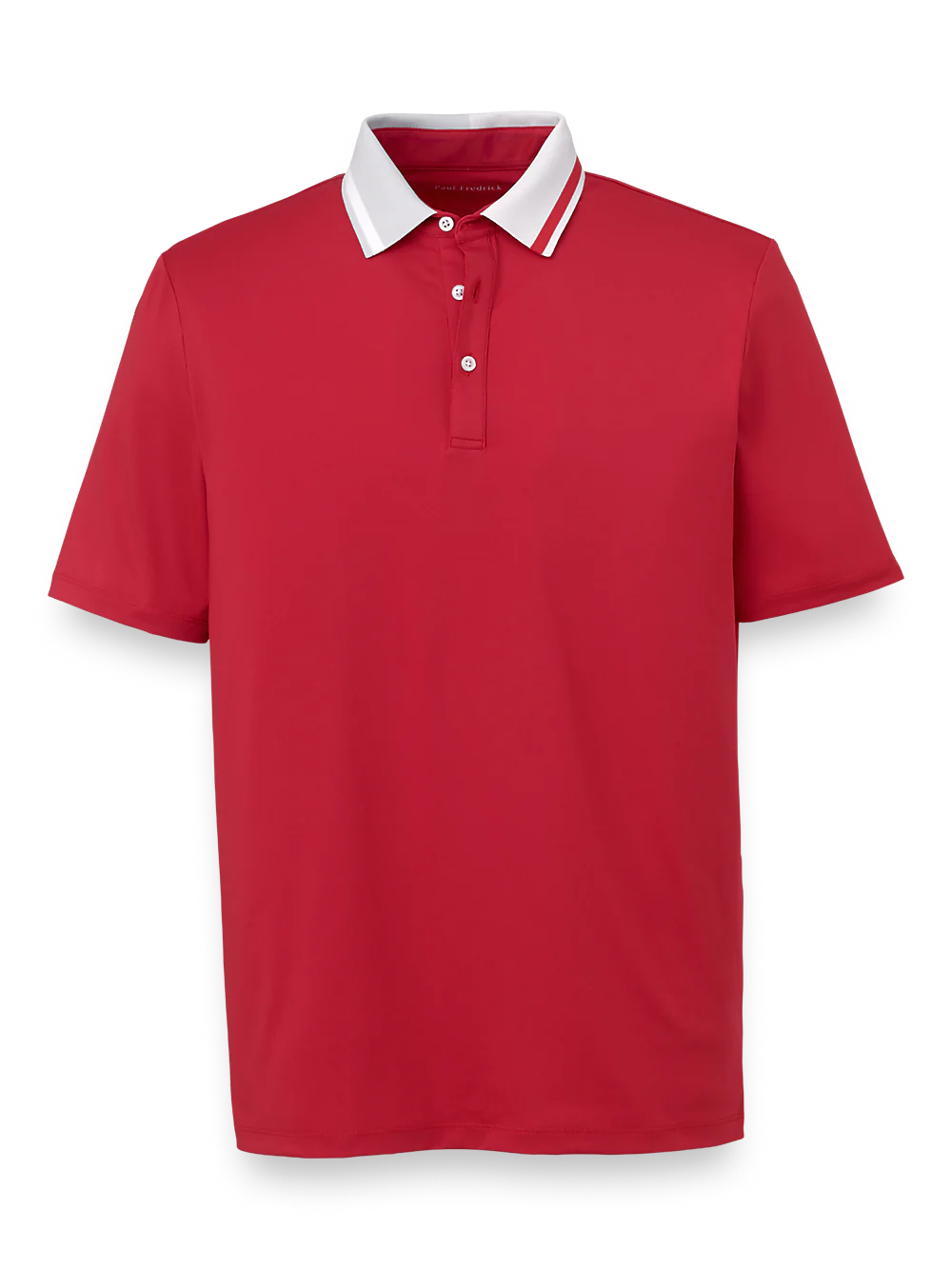 Performance Blend Three Button Polo - Red