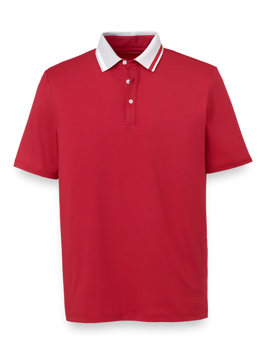 Performance Blend Three Button Polo - Red