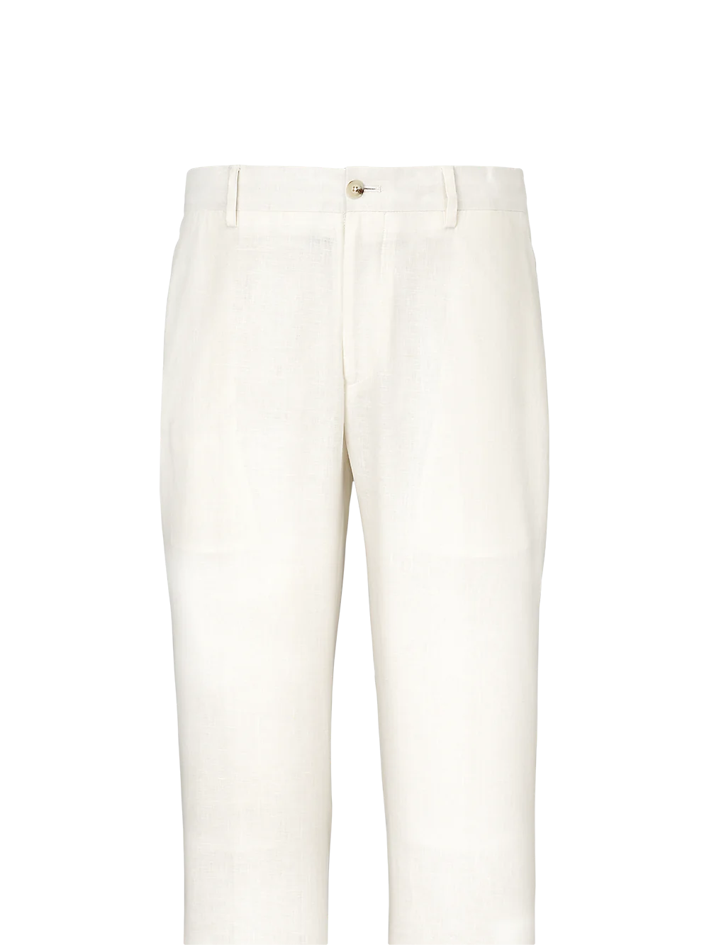 Linen Flat Front Pants - Natural