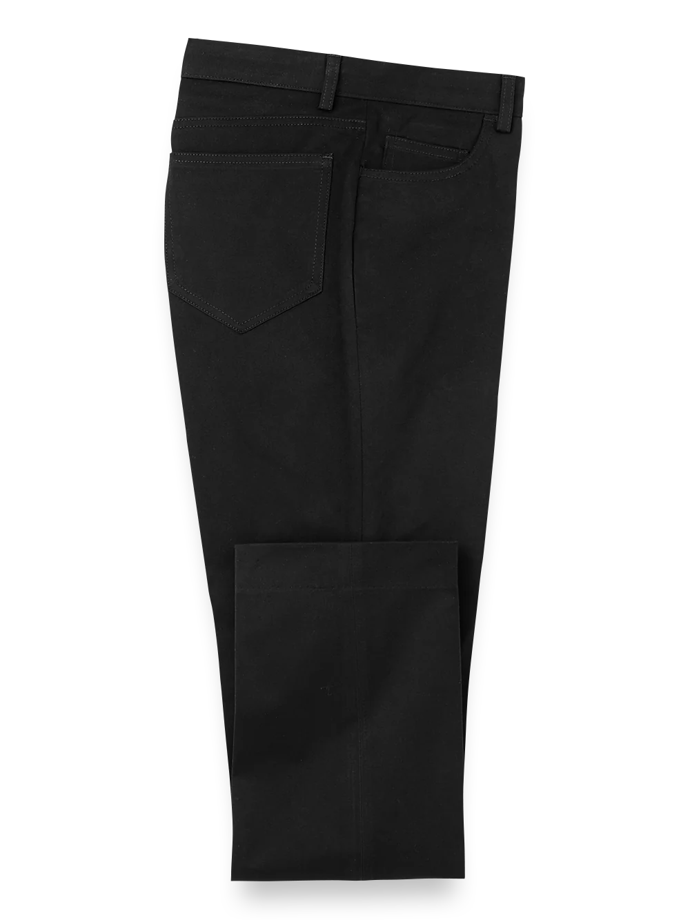 Cotton Stretch Twill Five Pocket Pants - Black