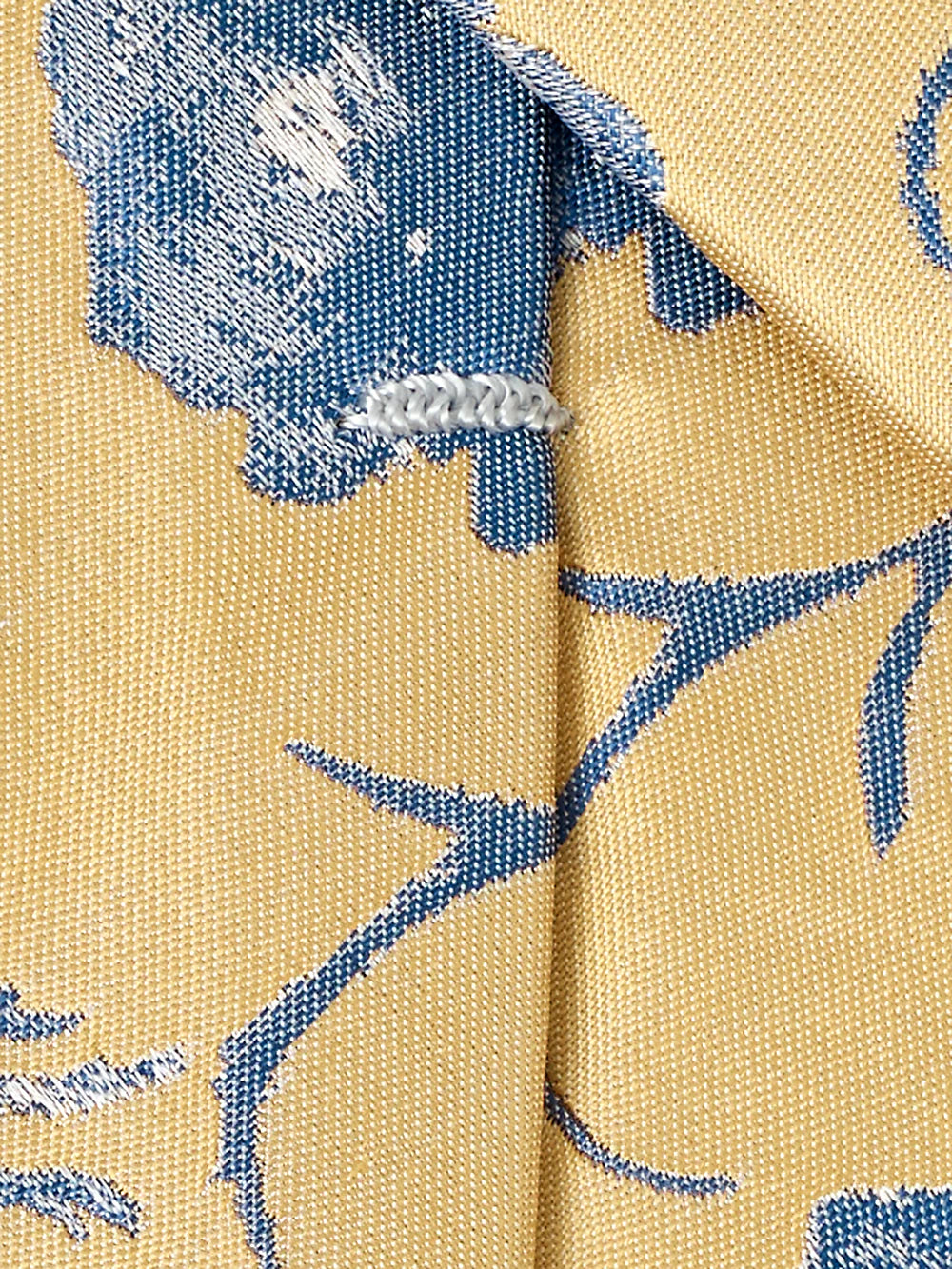 Floral Woven Silk Tie - Yellow/blue