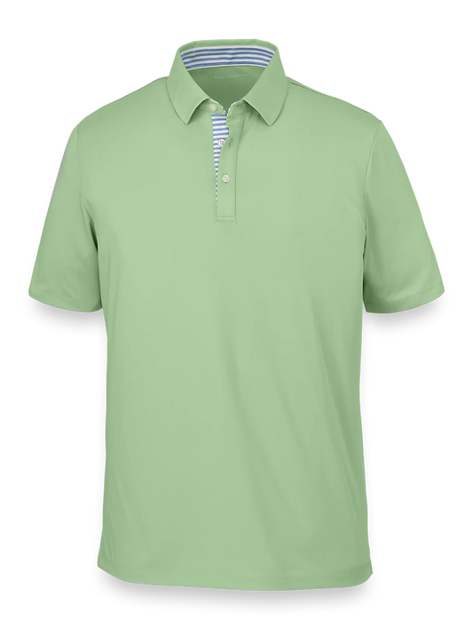 Performance Blend Three Button Polo - Light Green