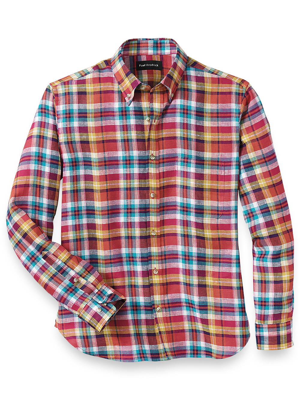 Linen Plaid Casual Shirt - Multi