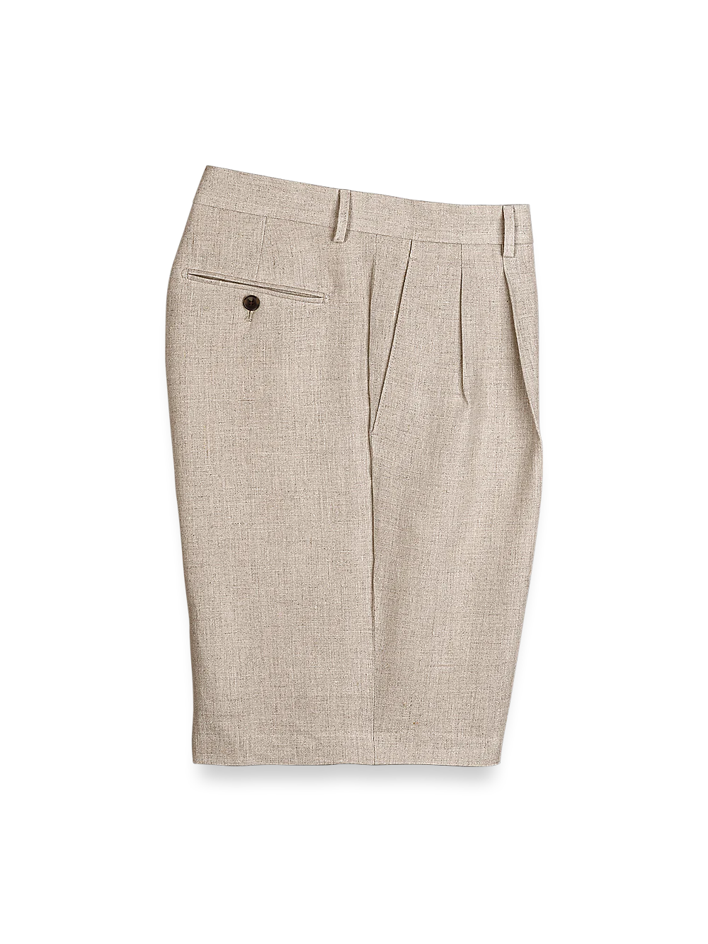 Linen Pleated Shorts - Natural