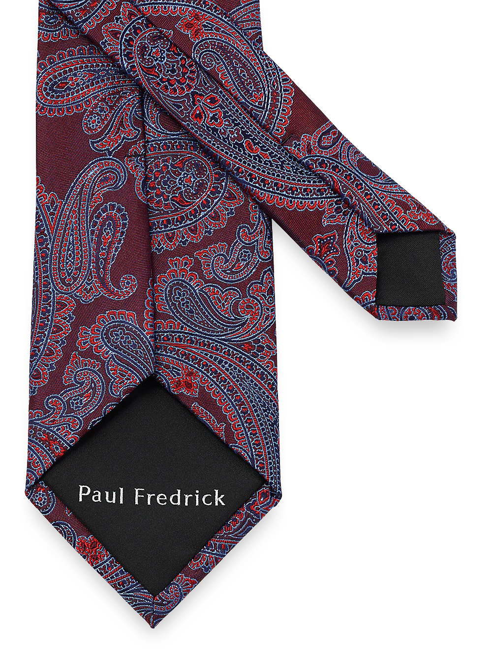 Paisley Woven Silk Tie - Red