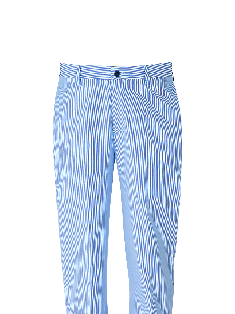 Pinstripe Flat Front Pants - Blue Stripe