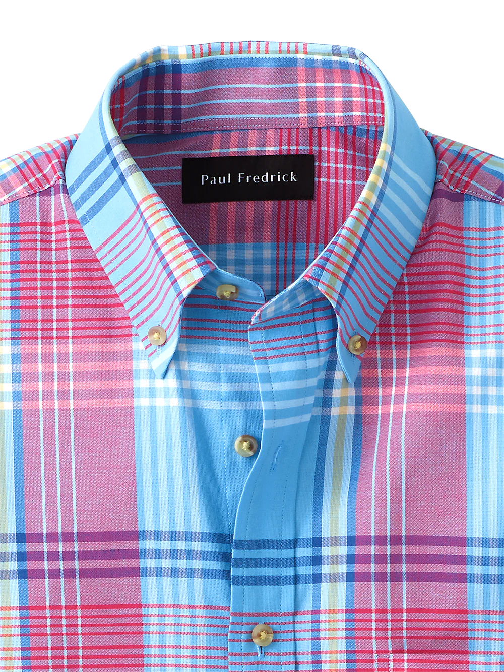 Cotton Madras Plaid Casual Shirt - Pink Multi