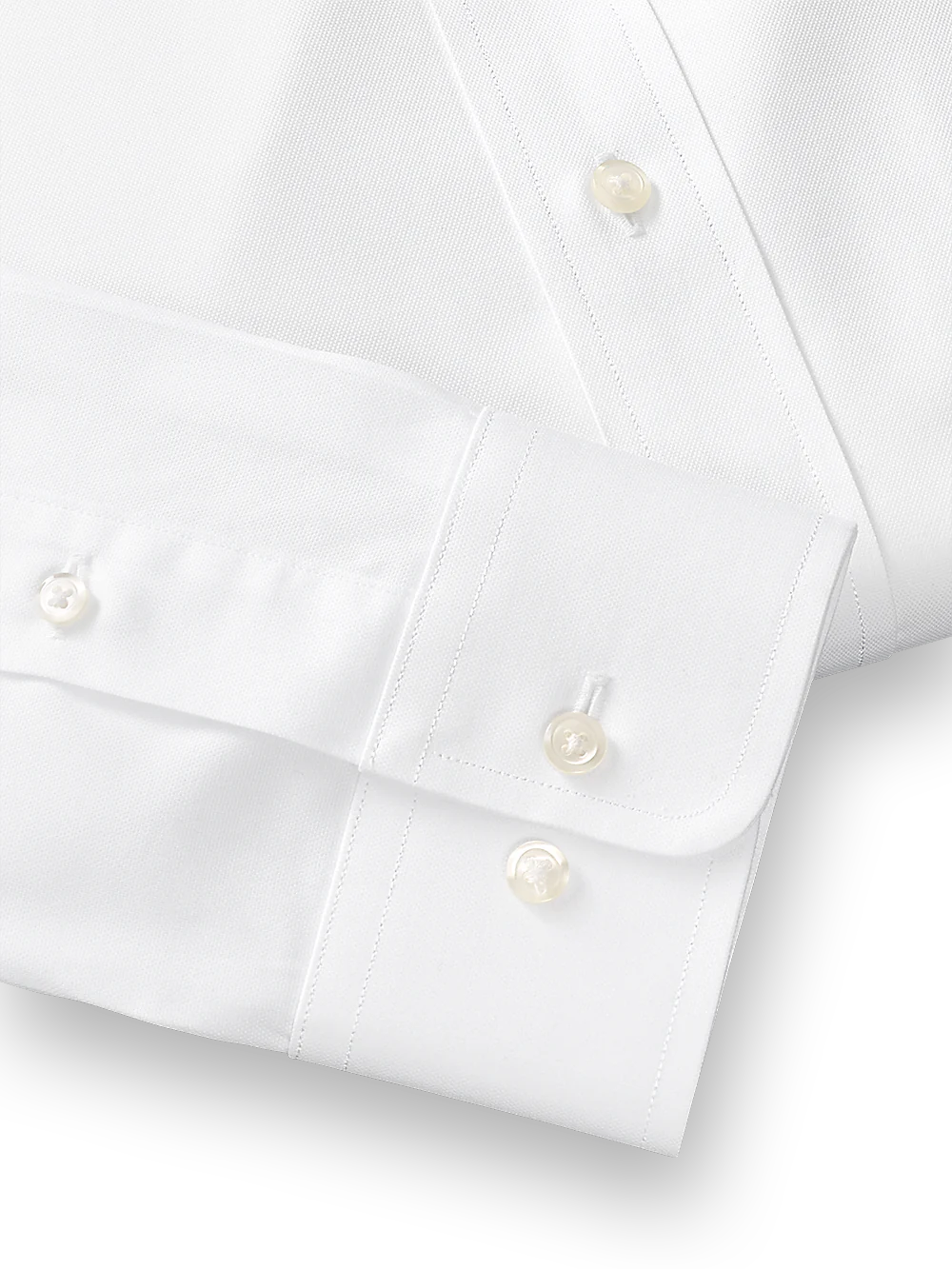 Superfine Egyptian Cotton Solid Color Spread Collar Dress Shirt - White