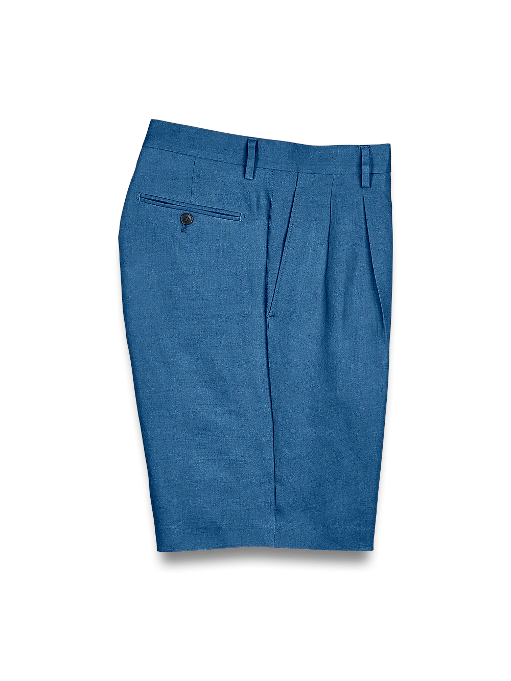 Linen Pleated Shorts - Indigo