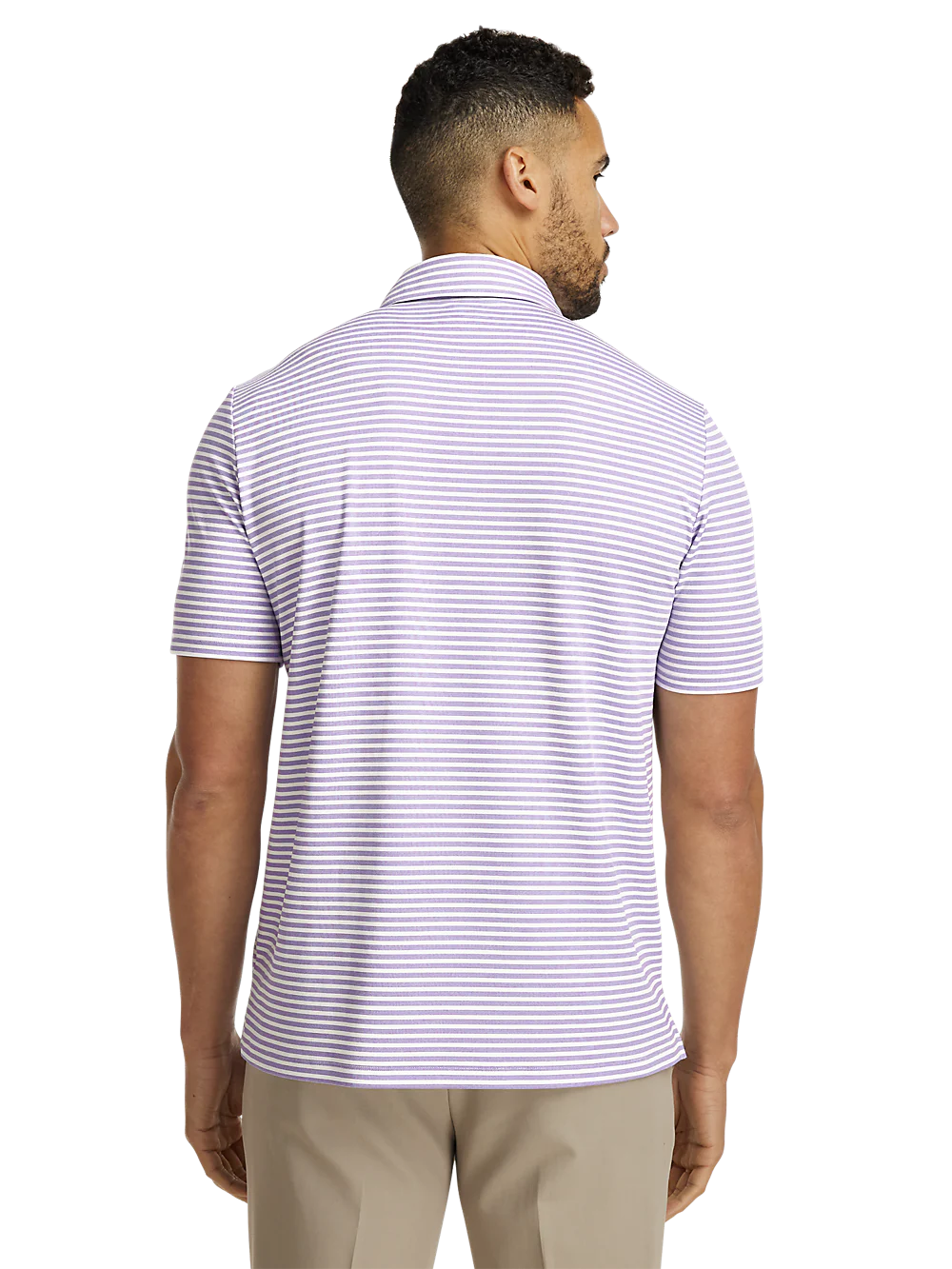 Performance Blend Three Button Polo - Purple