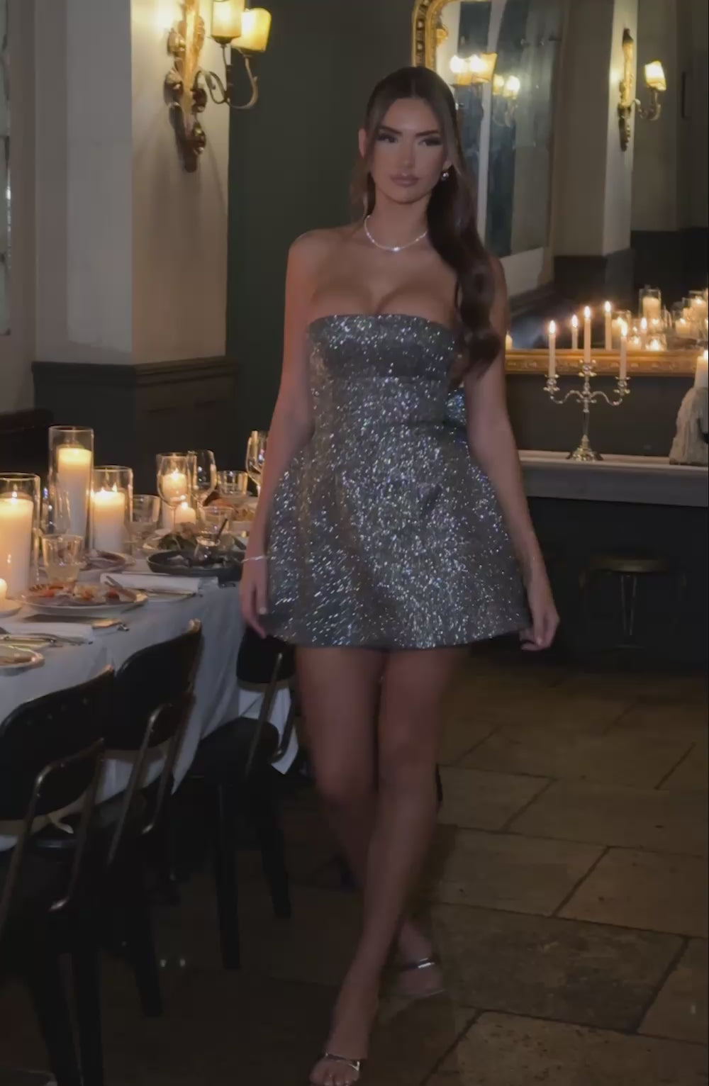 Alice Grey Sparkle Mini Dress