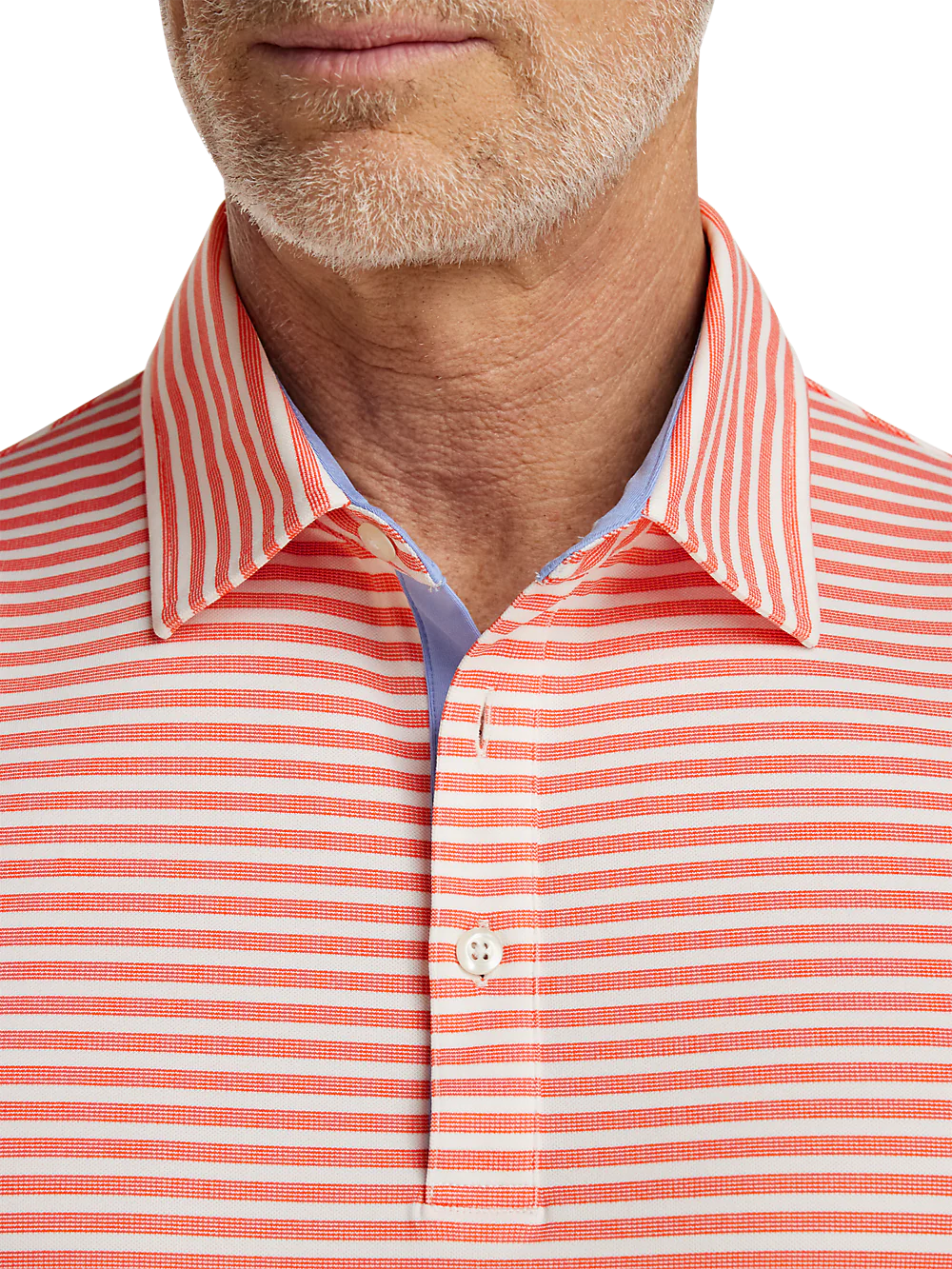 Performance Blend Three Button Polo - Coral