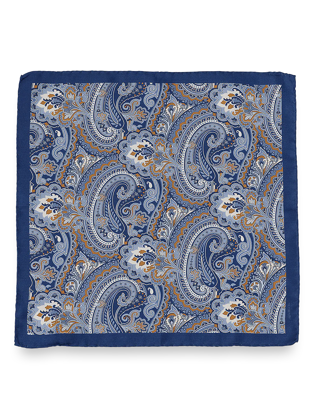 Paisley Silk Pocket Square - Blue Multi