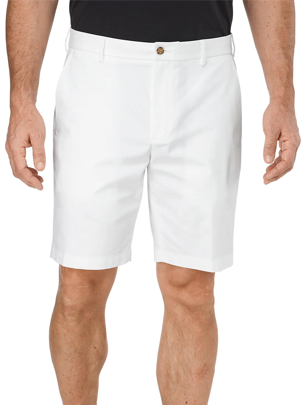 Flat Front Lightweight Impeccable Shorts - White