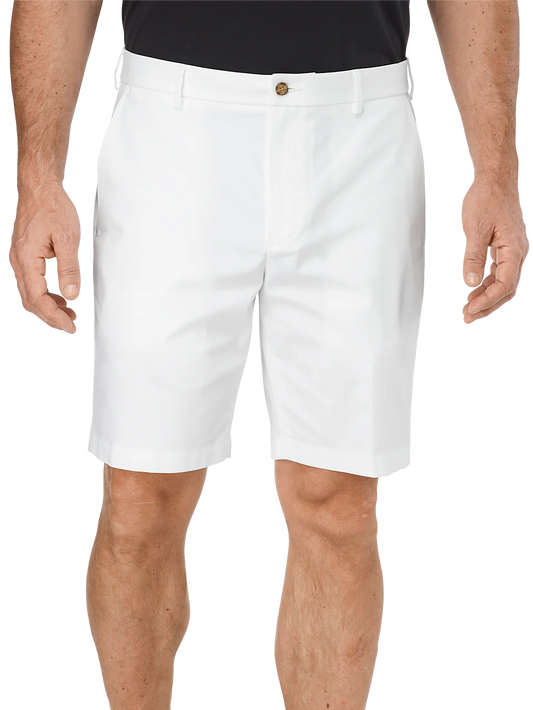 Flat Front Lightweight Impeccable Shorts - White