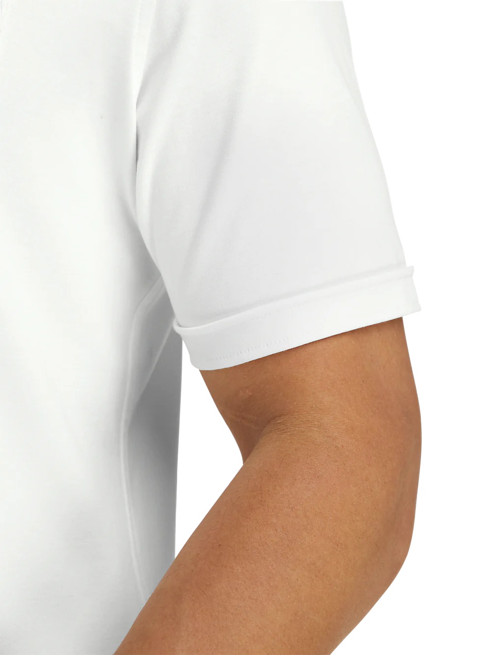 Cotton Button Front Polo - White