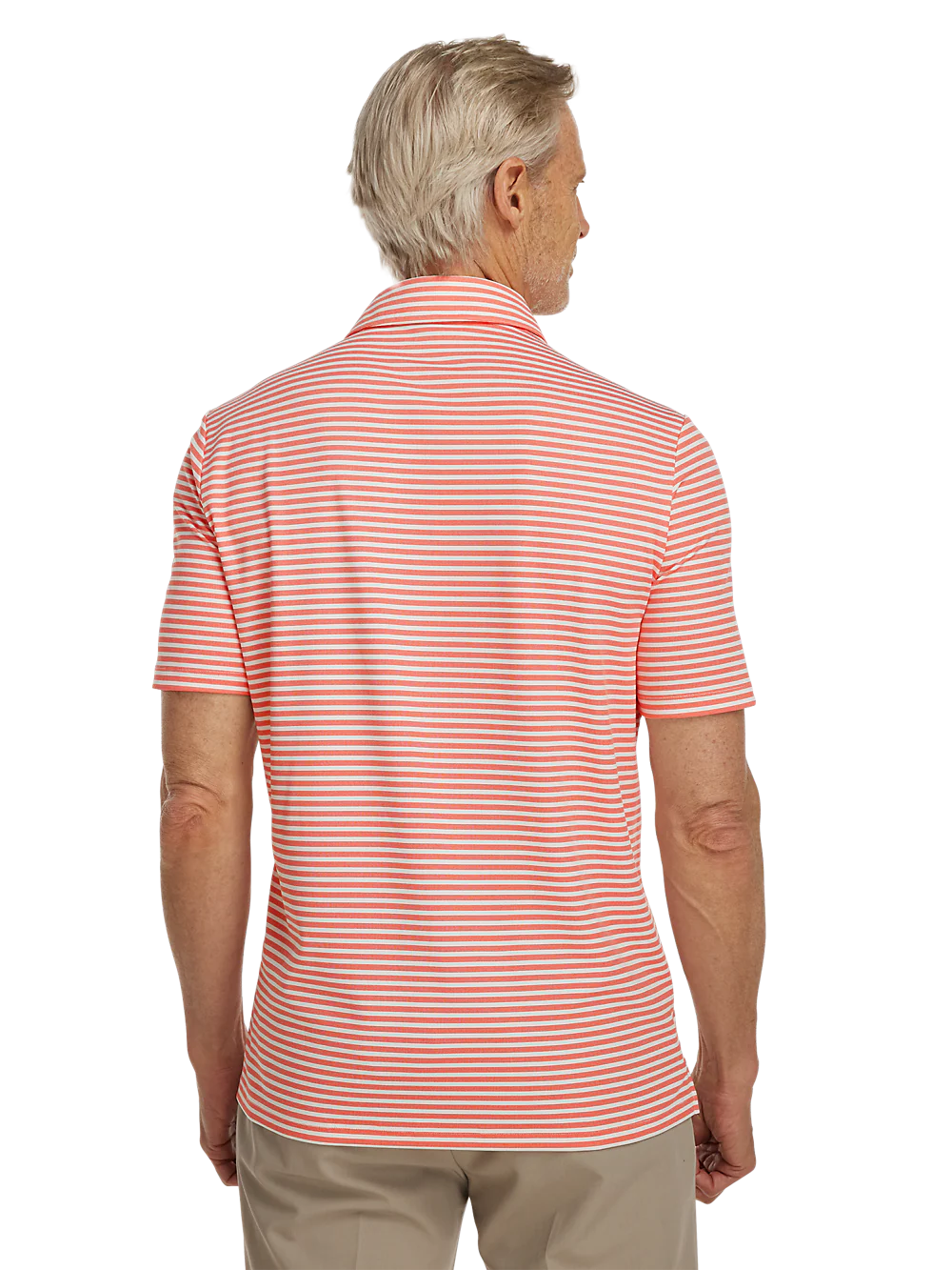 Performance Blend Three Button Polo - Coral