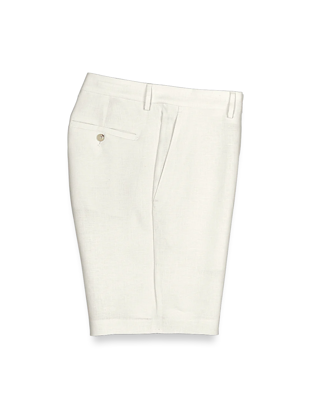 Linen Flat Front Shorts - Ivory