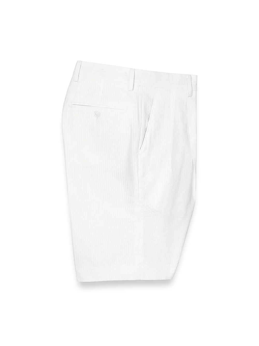 Cotton Seersucker Shorts - White