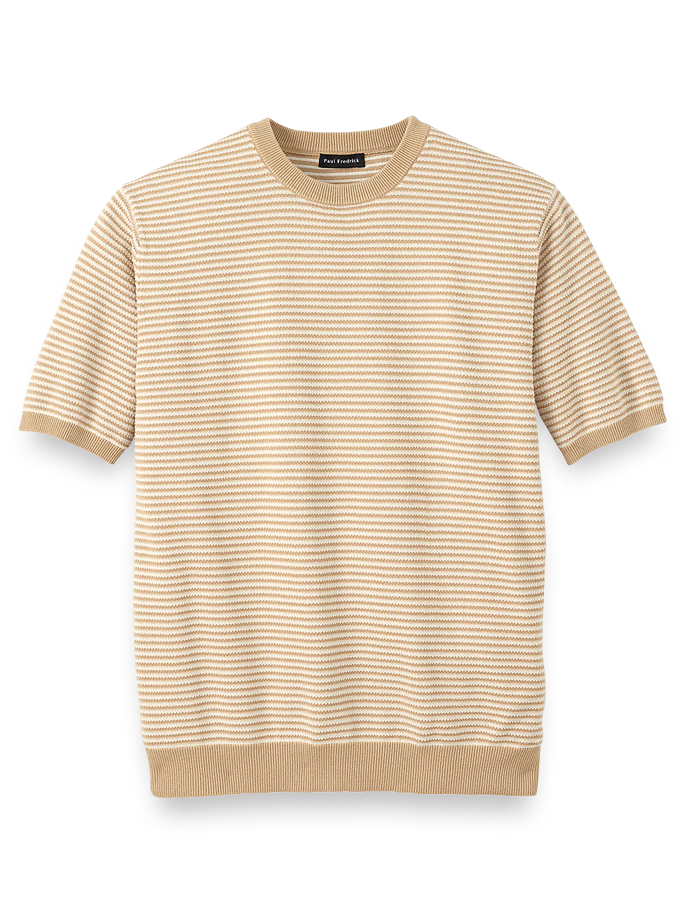 Cotton Crew Neck Sweater - Tan