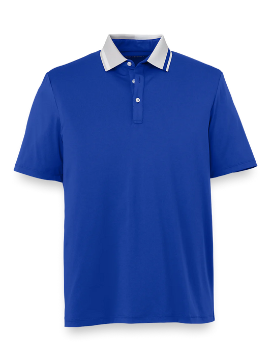 Performance Blend Three Button Polo - Cobalt