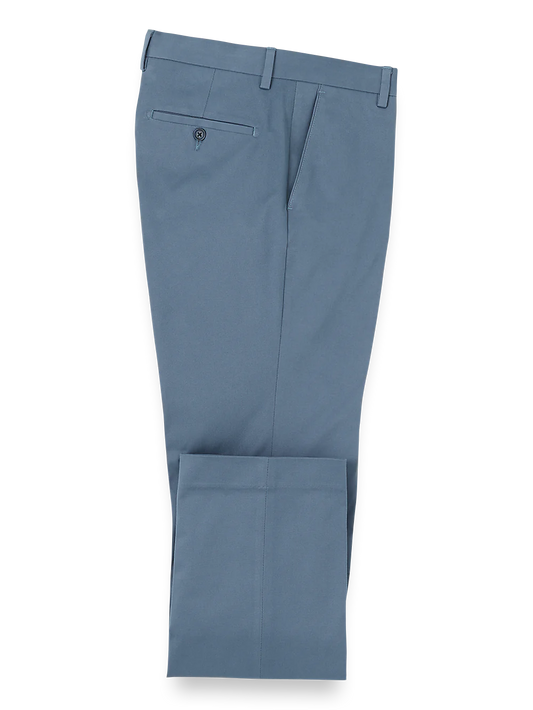 Cotton Stretch Twill Pants - Blue