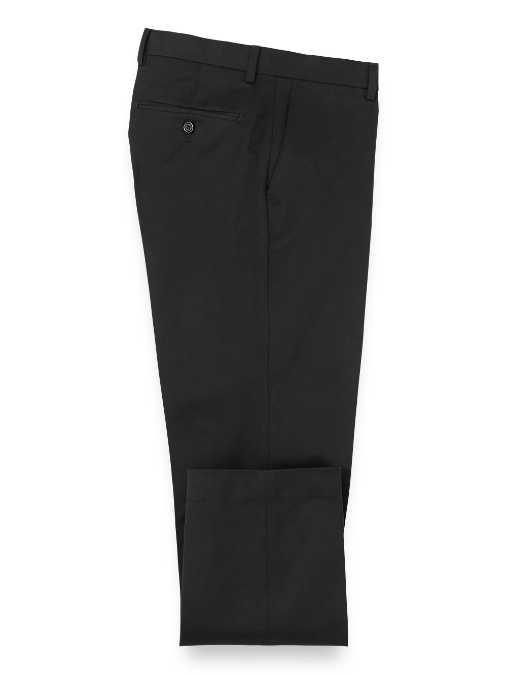 Cotton Stretch Twill Pants - Black