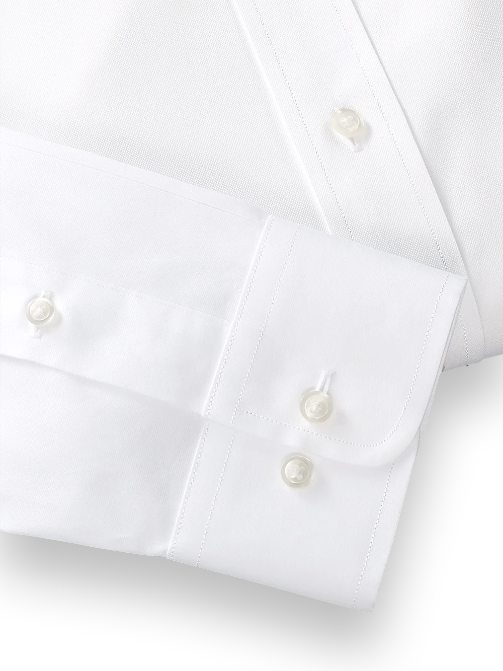 Slim Fit Superfine Egyptian Cotton Solid Color Button Down Collar Dress Shirt - White