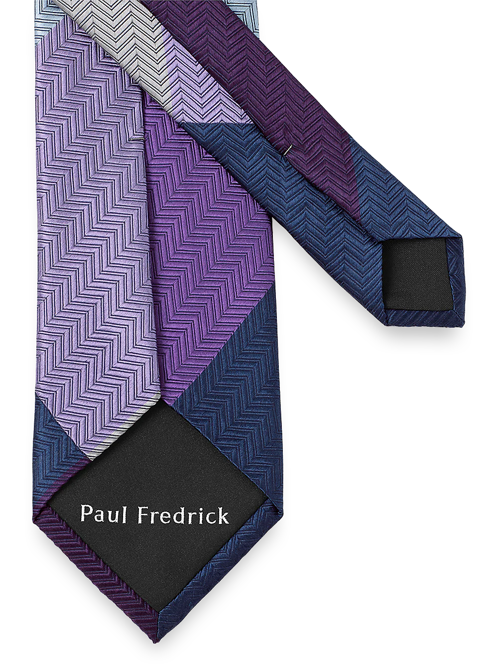 Patchwork Woven Silk Tie - Purple Multi