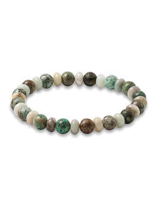 Semi Precious Bead Bracelet - Green Multi