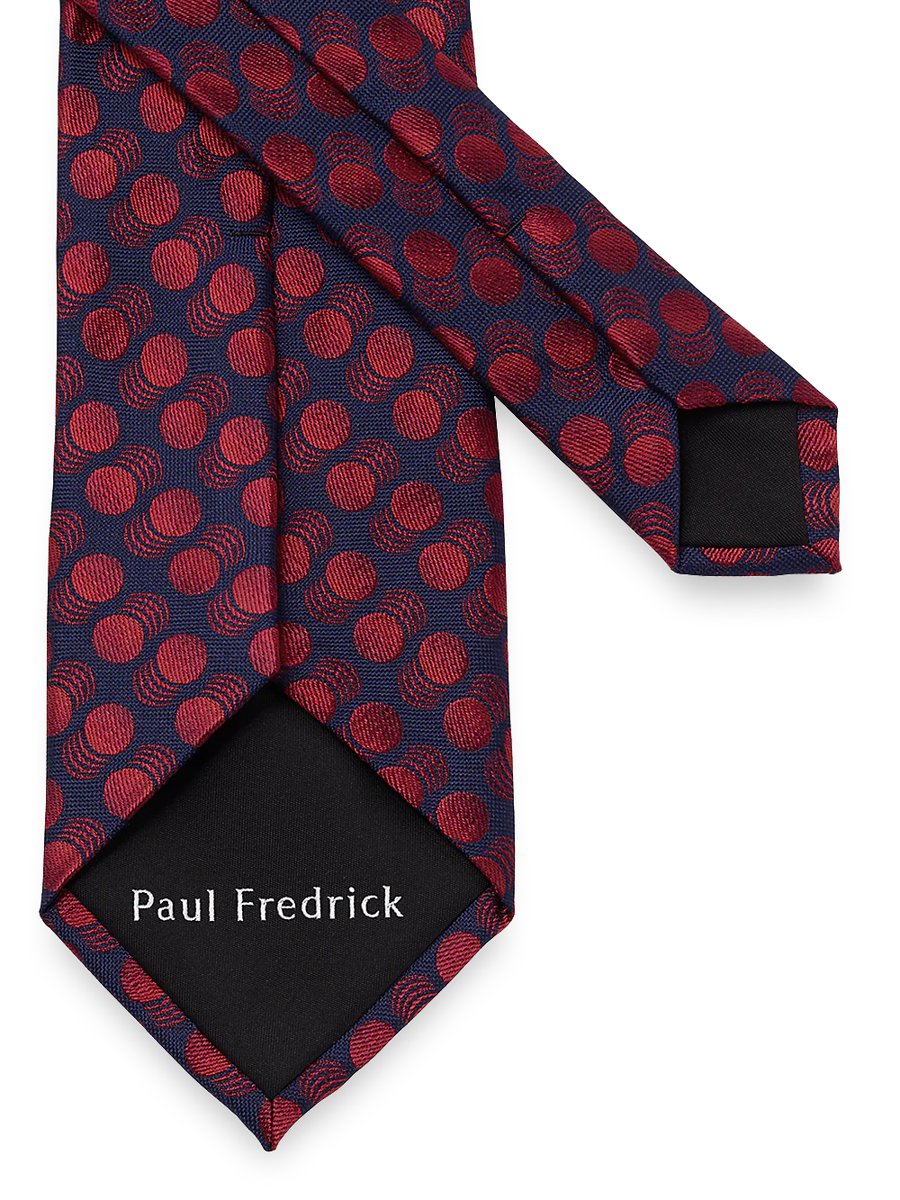 Circles Woven Silk Tie - Red