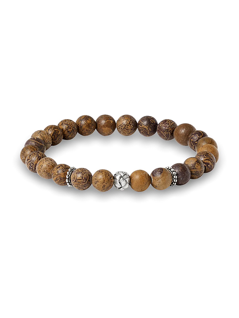 Semi Precious Bead Bracelet - Brown