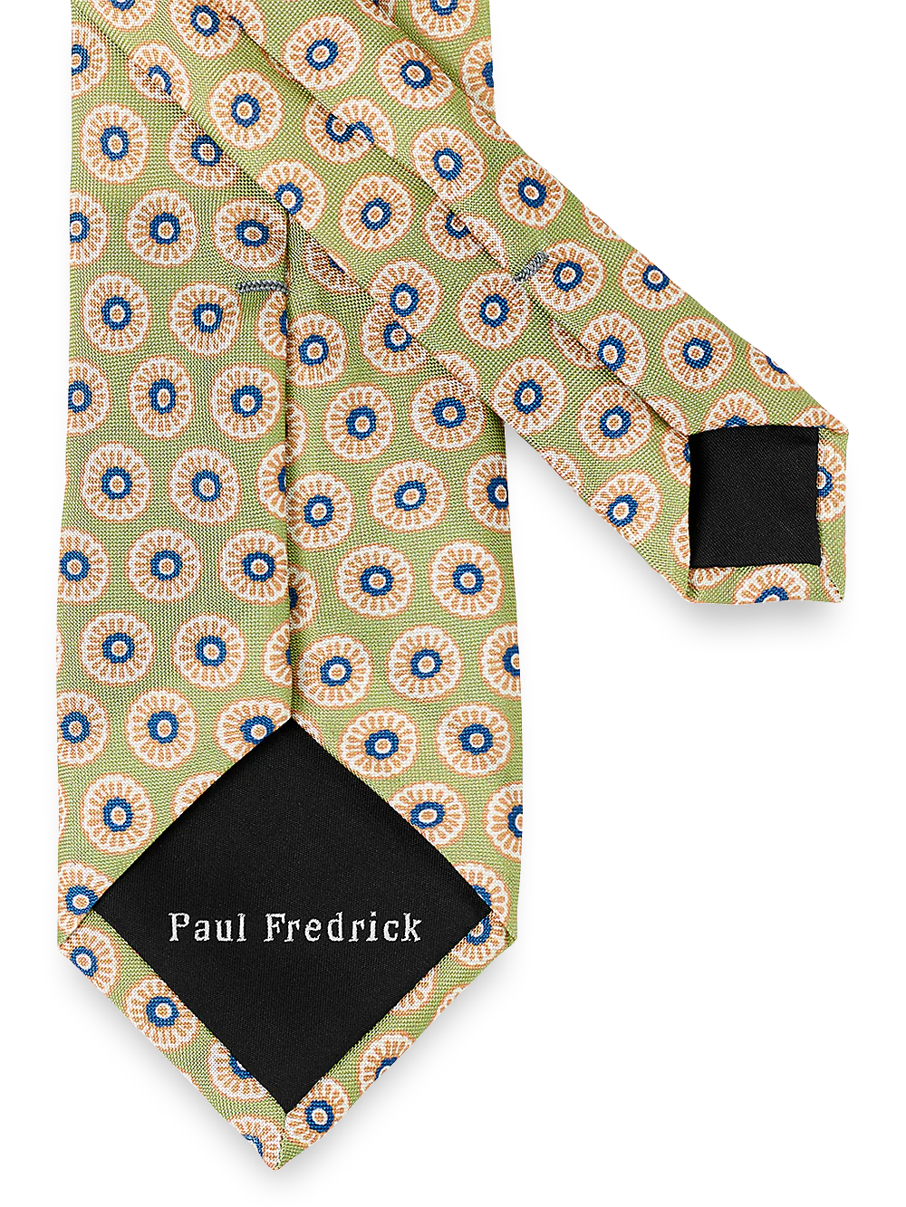 Medallion Woven Silk Tie - Green Multi