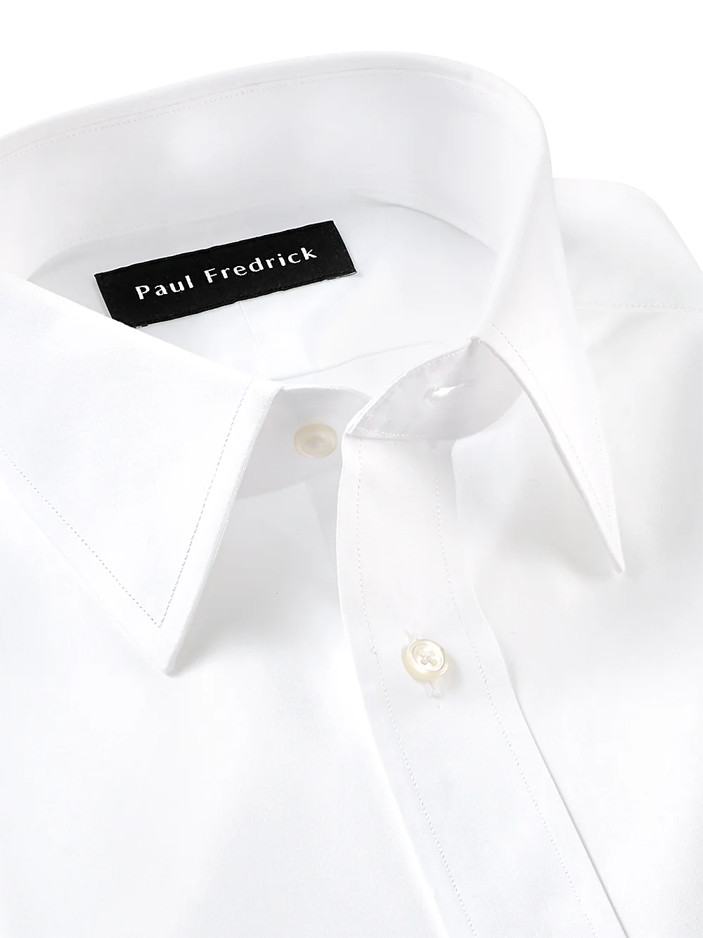 Pure Cotton Broadcloth Solid Color Straight Collar Dress Shirt - French Blue