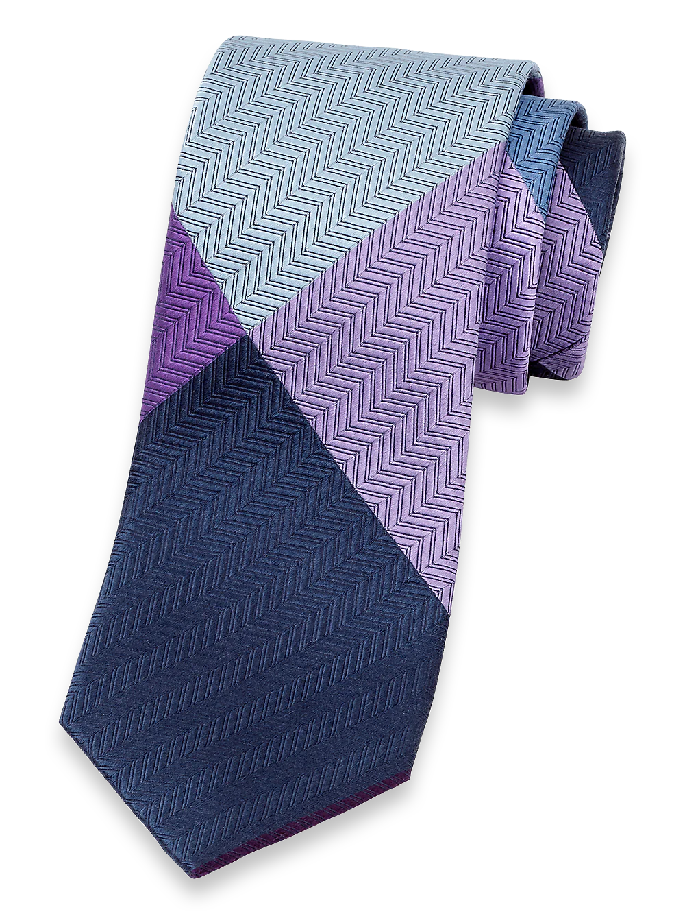 Patchwork Woven Silk Tie - Purple Multi