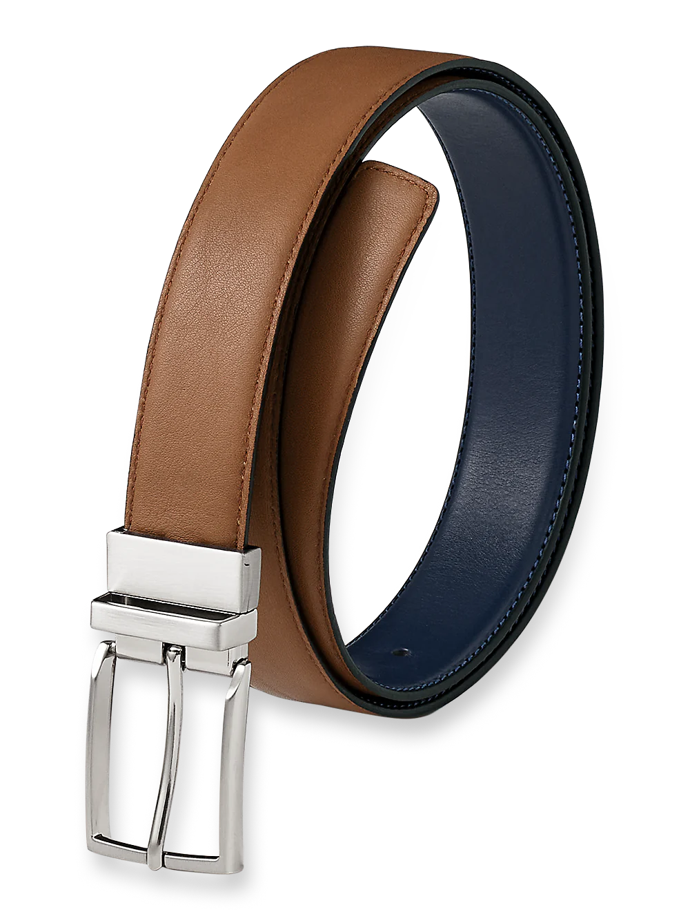 Morris Reversible Belt - Chestnut/navy