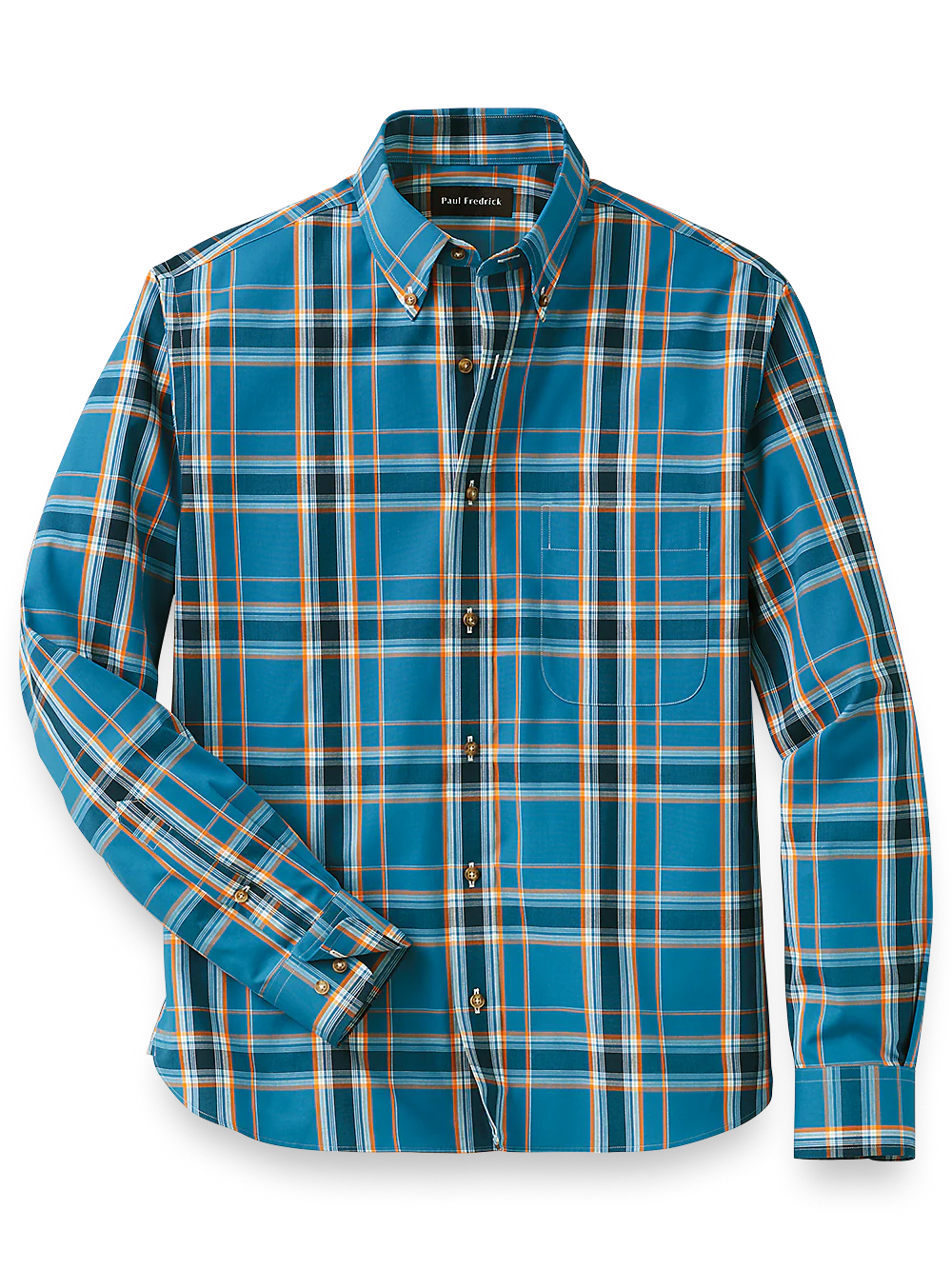 Cotton Plaid Casual Shirt - Teal