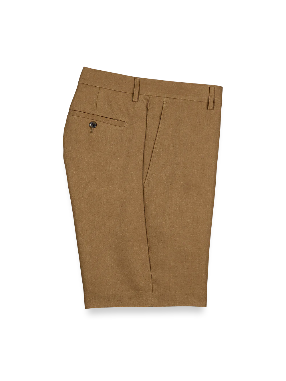 Linen Flat Front Shorts - Copper