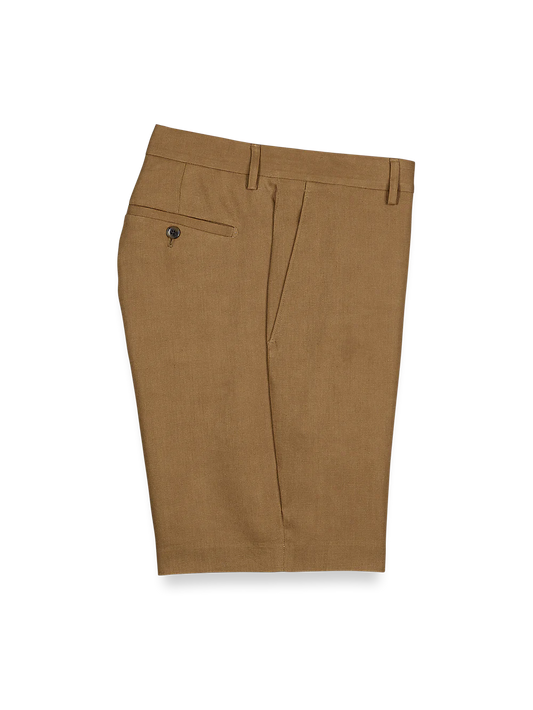 Linen Flat Front Shorts - Copper