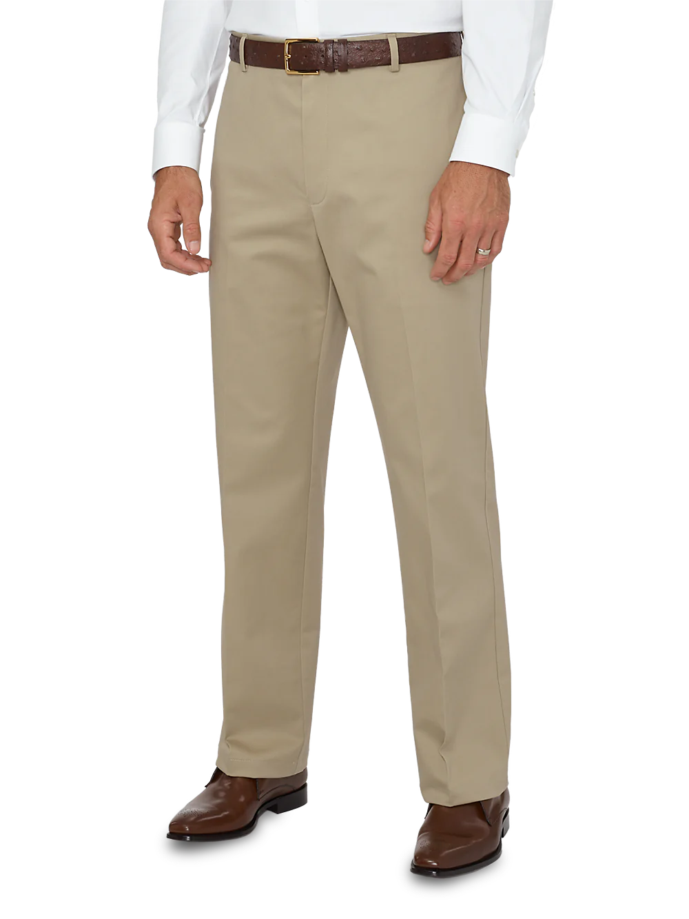 Non-Iron Impeccable Flat Front Pant - Khaki