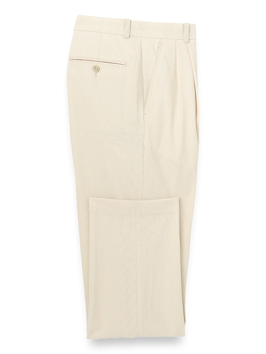 Corduroy Pleated Pants - Winter White