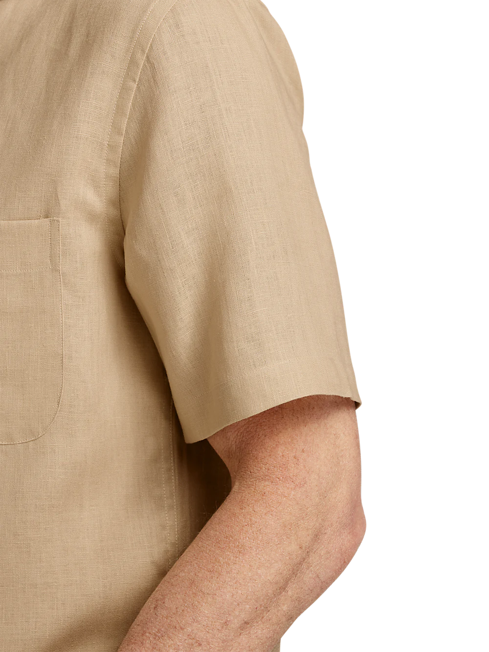 Linen Solid Casual Shirt - Tan